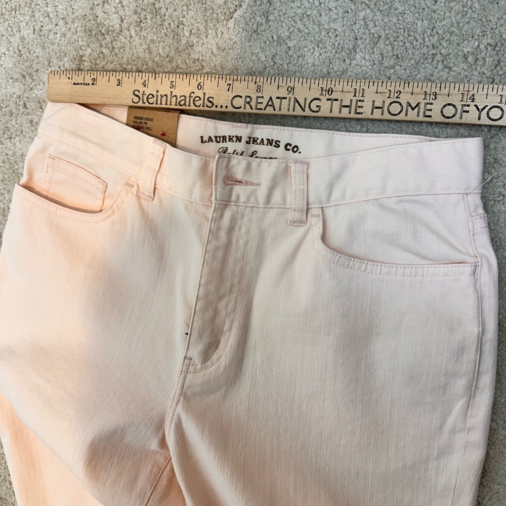 NWT Lauren Ralph Lauren Notting Hill Jeans Light Pink Size 4 Classic Straight - Picture 9 of 16